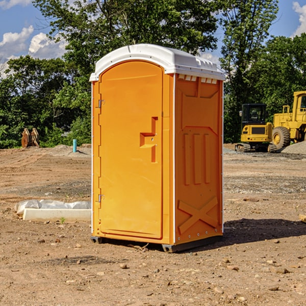 how often are the portable restrooms cleaned and serviced during a rental period in Otisco